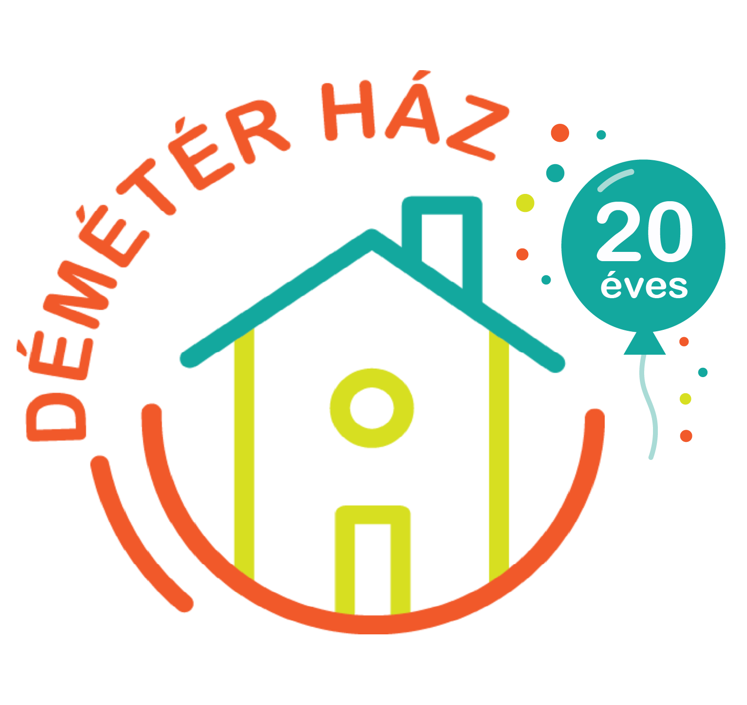 Démétér Ház 20 éves jubileumi logó